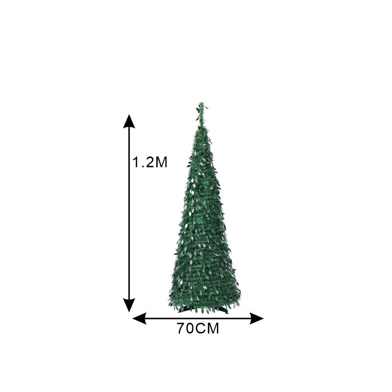 Flame Retardant Green Telescopic Folding Christmas Tree - Bare Design