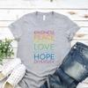 Maglietta Gentilezza Pace Amore Uguaglianza Inclusione Speranza Diversità Sii Gentile Magliette T-shirt da Donna Manica Corta L'Inclusione Conta Magliette