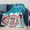 Fluffy Snowman Throw Blanket Cozy Winter Decor Holiday Gift Christmas Home Decor Festive Warm Soft Plush Blanket