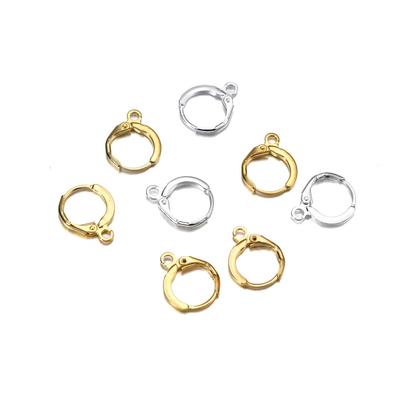 20pcs/lot Gold Color France Lever Earring Hooks Wire Settings Base Earrings Hoops For Jewelry Making Finding Supplies