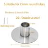 201 304 Stainless Steel Universal Flange Seat Rotatable Wardrobe Curtain Rod Towel Round Tube Holder Bracket Furniture Fittings