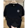 European Sizes Men'S Summer Heavy Short-Sleeve T-Shirt with Trendy Prints, Versatile Korean And Japanese Style