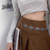Women Adjustable Waist Strap Chain Bohemia Style Denim Belt Alloy