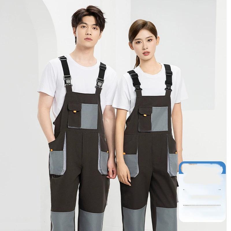 High Quality Men's Overalls Big Multi-Pocket Jumpsuit Wearproof Romper Factory Labor Protection Clothing Men Workwear Suits