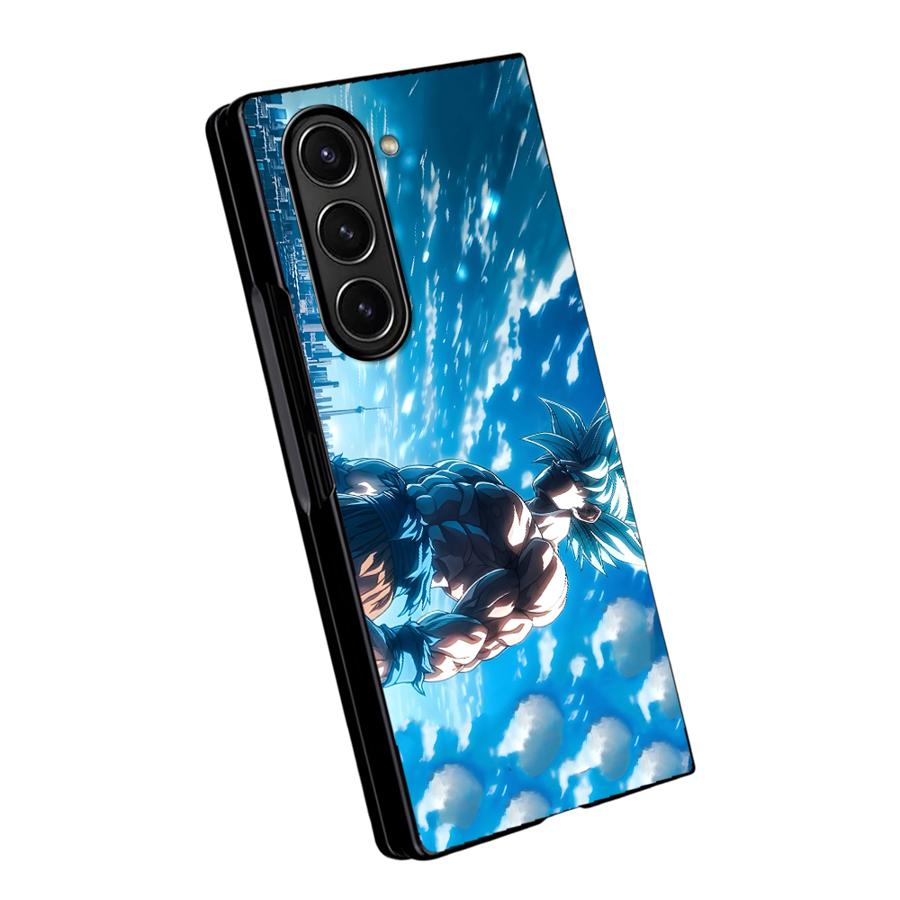 Dragon Ball Blue Goku Hard Phone Cover Case for Samsung Galaxy ZFold5 ZFold7 ZFold4 Z Fold 7 6 5 4 3 ZFold3 ZFold6