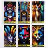 78 Carte dei Tarocchi del Gatto Colorate per Principianti Mazzo Felino Ricco di Colore e Fascino 10,3*6 cm