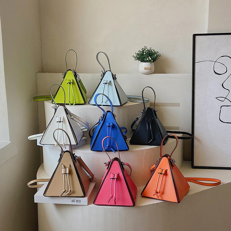 Niche Designer Bag Women 2025 New Candy Color Triangle Bag Messenger Bag Personalized Hand Bag