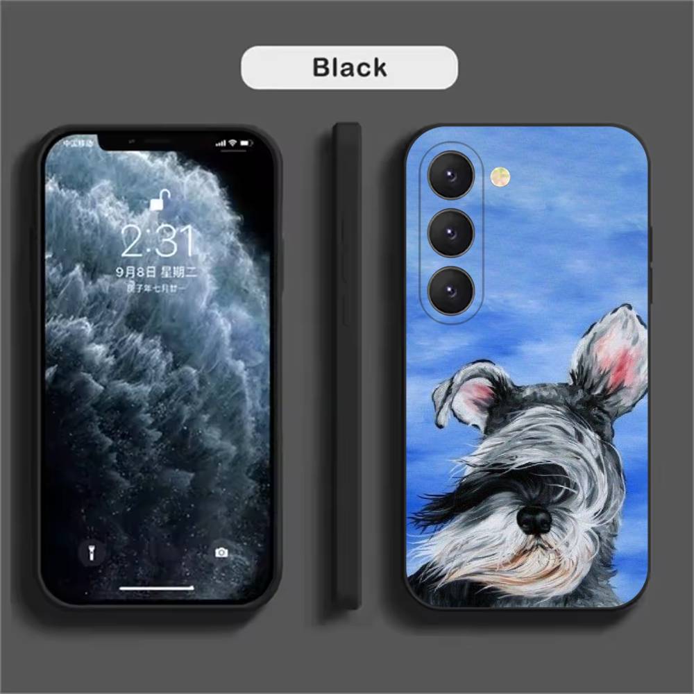 Cartoon Schnauzer Dog  Phone Case For Samsung Galaxy A52 A42 A32 A22 A12 A02S A72 A73 A51 A41 A31 A21S A71 A40 A30S A20S