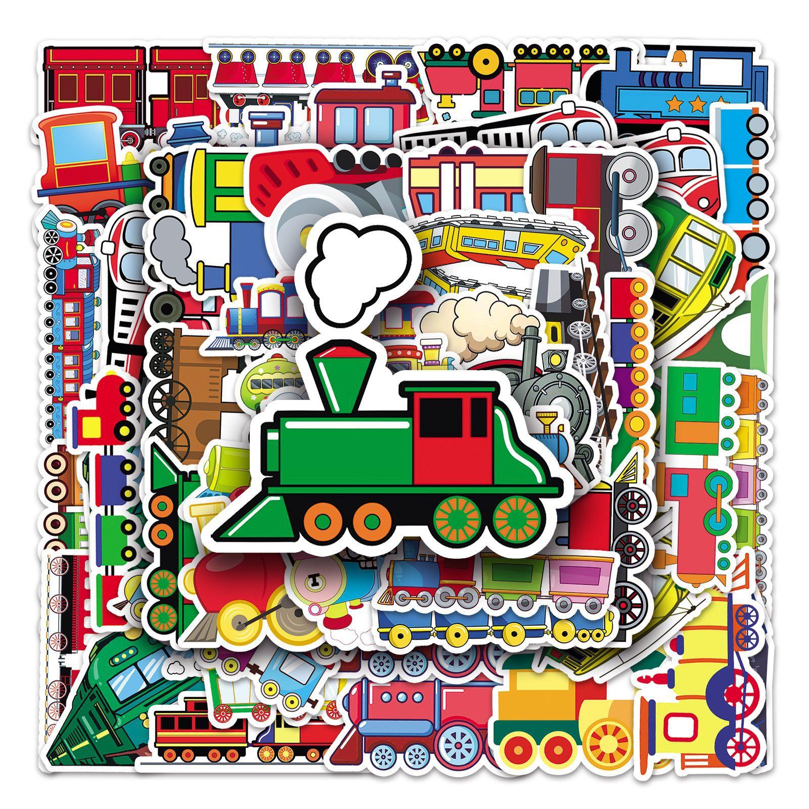 

0 Cartoon Train Stickers, Glossy Film, Cartoon Stickers, Suitcase Stickers, Computer Stickers One Size