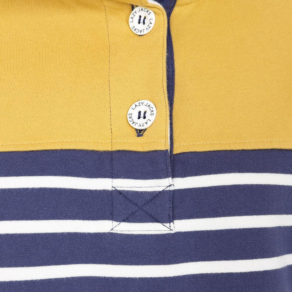 Lazy Jacks Womens/Ladies Button Neck Sweatshirt