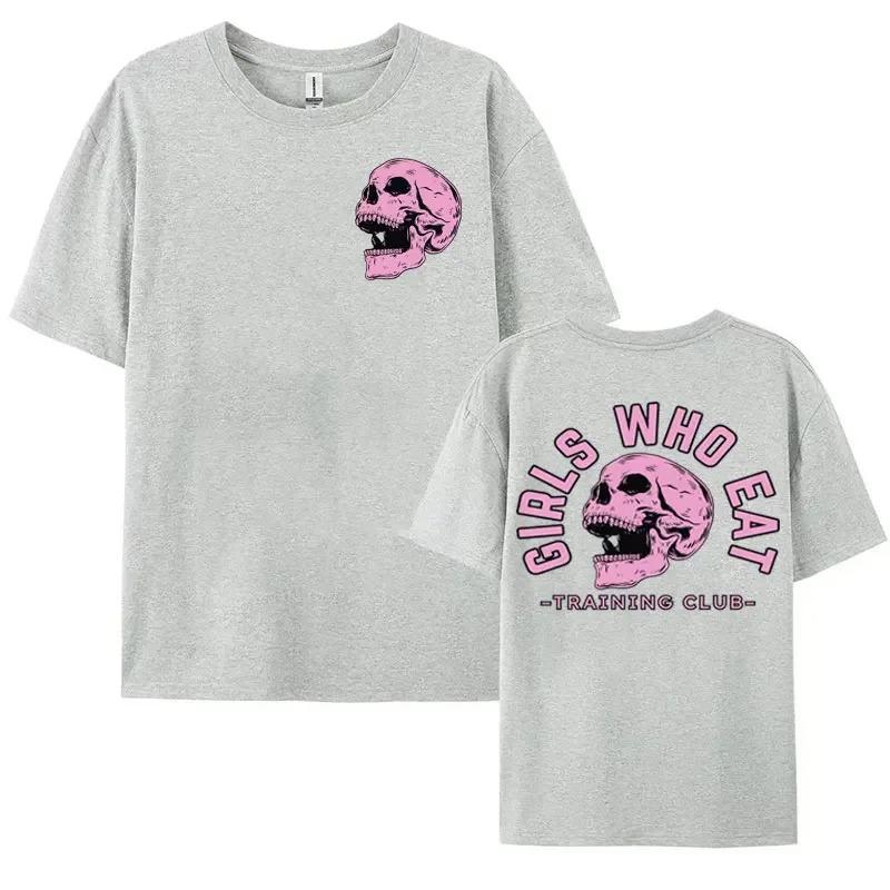 Thick Thighs and Sleep Deprived Meme T Shirts Men's Funny Gym Vintage Skull Graphic T-shirt Male Harajuku Classic Street T Shirt