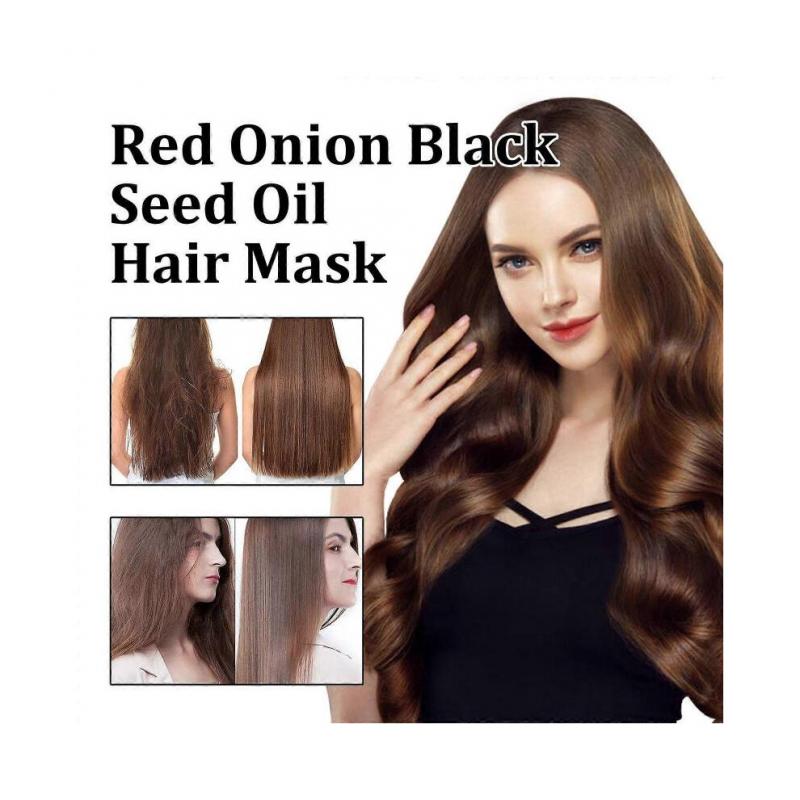 Eelhoe Red Onion Black Seed Oil Hair Mask Manic Strong Fluffy Hair Glowing Smooth Shiny Hair Mask