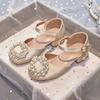Summer Girls Closed-Toe Princess Sandals, Soft Sole Low Heel Performance Dress Shoes