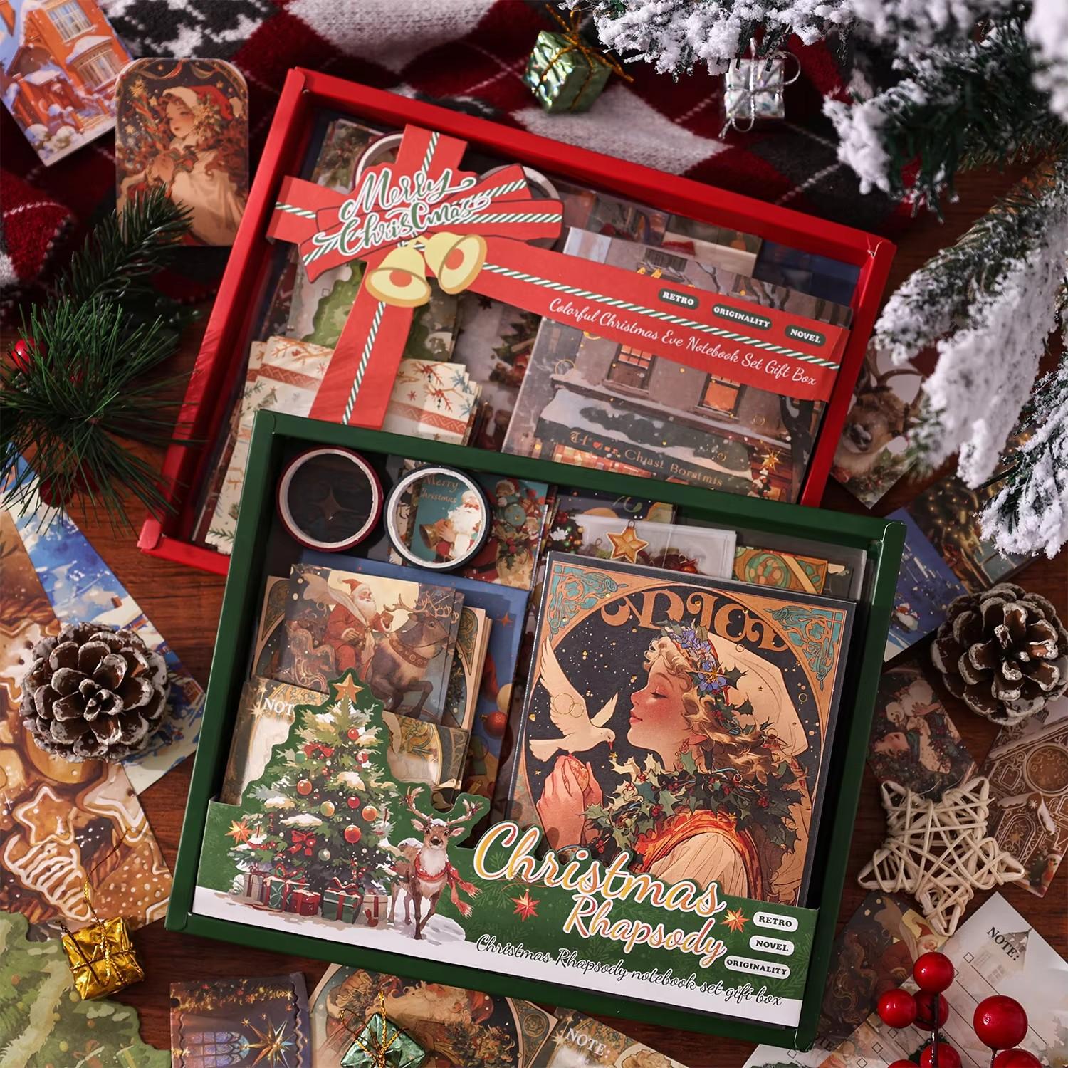 Hardcover Creative Gift Box Set Sticker Tape Notebook Diary Notebooks