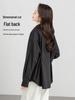 Yi Fei Spring 2026 White Cotton Formal Shirt: Business Commuting Lapel, Long Sleeve, Waist-Cinching, Loose Fit