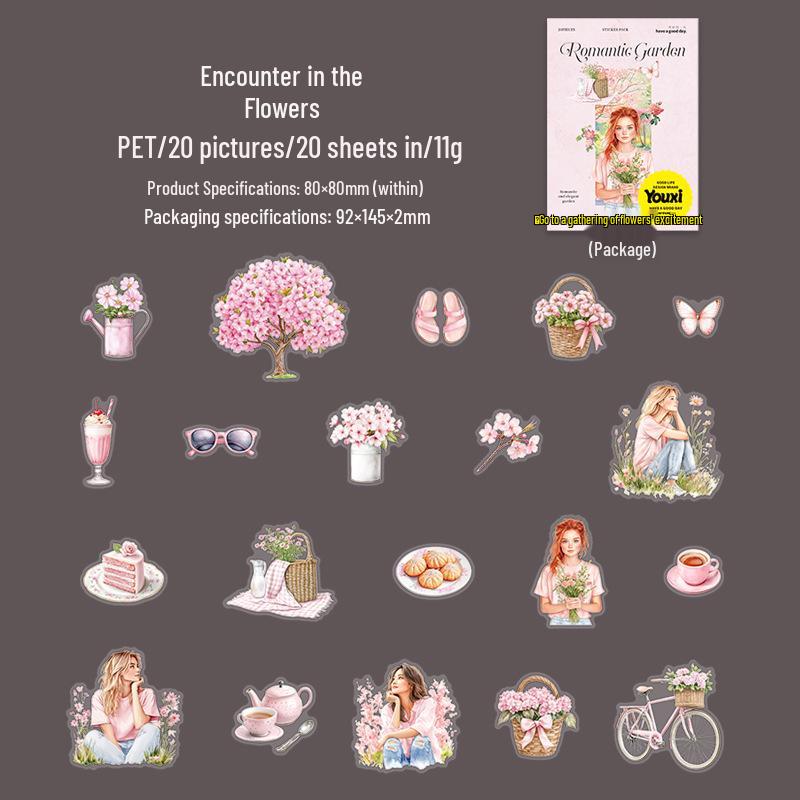 Beautiful Day Garden Series 6: Romantic Garden Rendezvous PET Sticker Pack