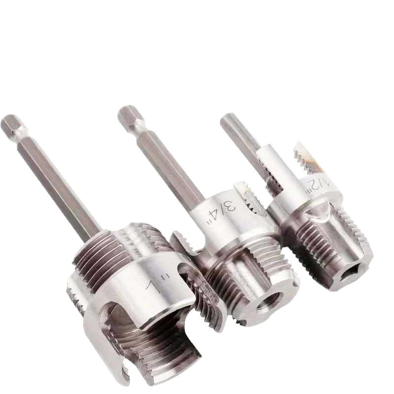 Integrated Water Pipe Threader for Inner/Outer Threads - 4 & 6 Points PPR Tapping Cone