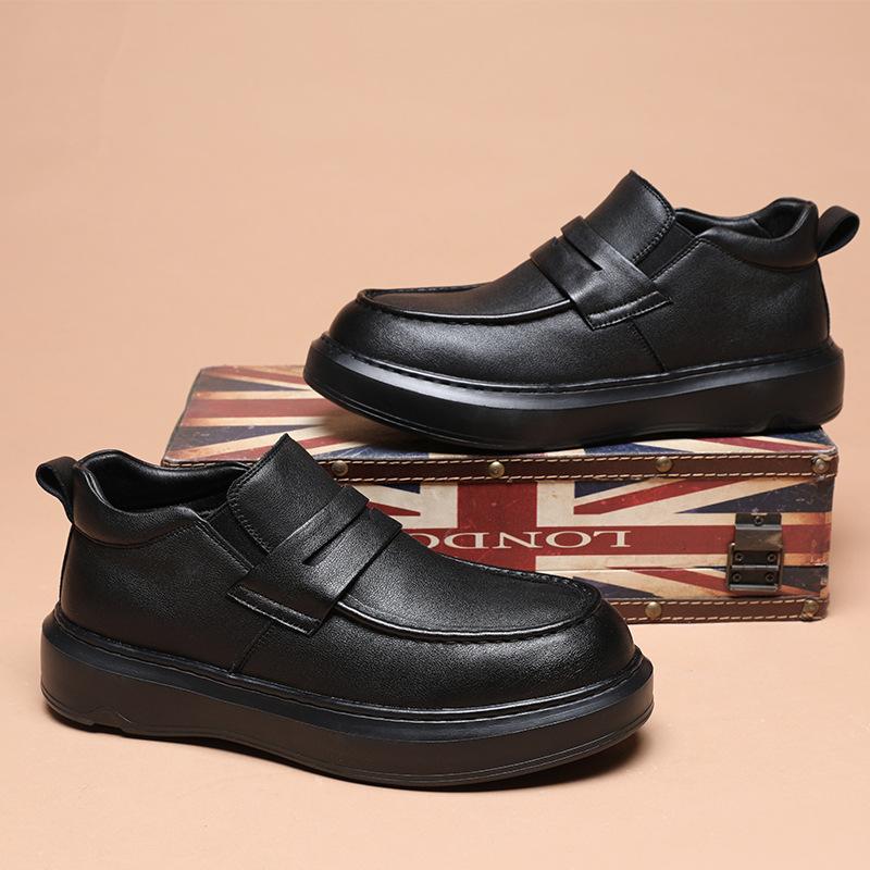 

Genuine leather men s shoes 2025 new soft-soled soft-faced loafers men s versatile one-pedal business casual leather shoes men 38