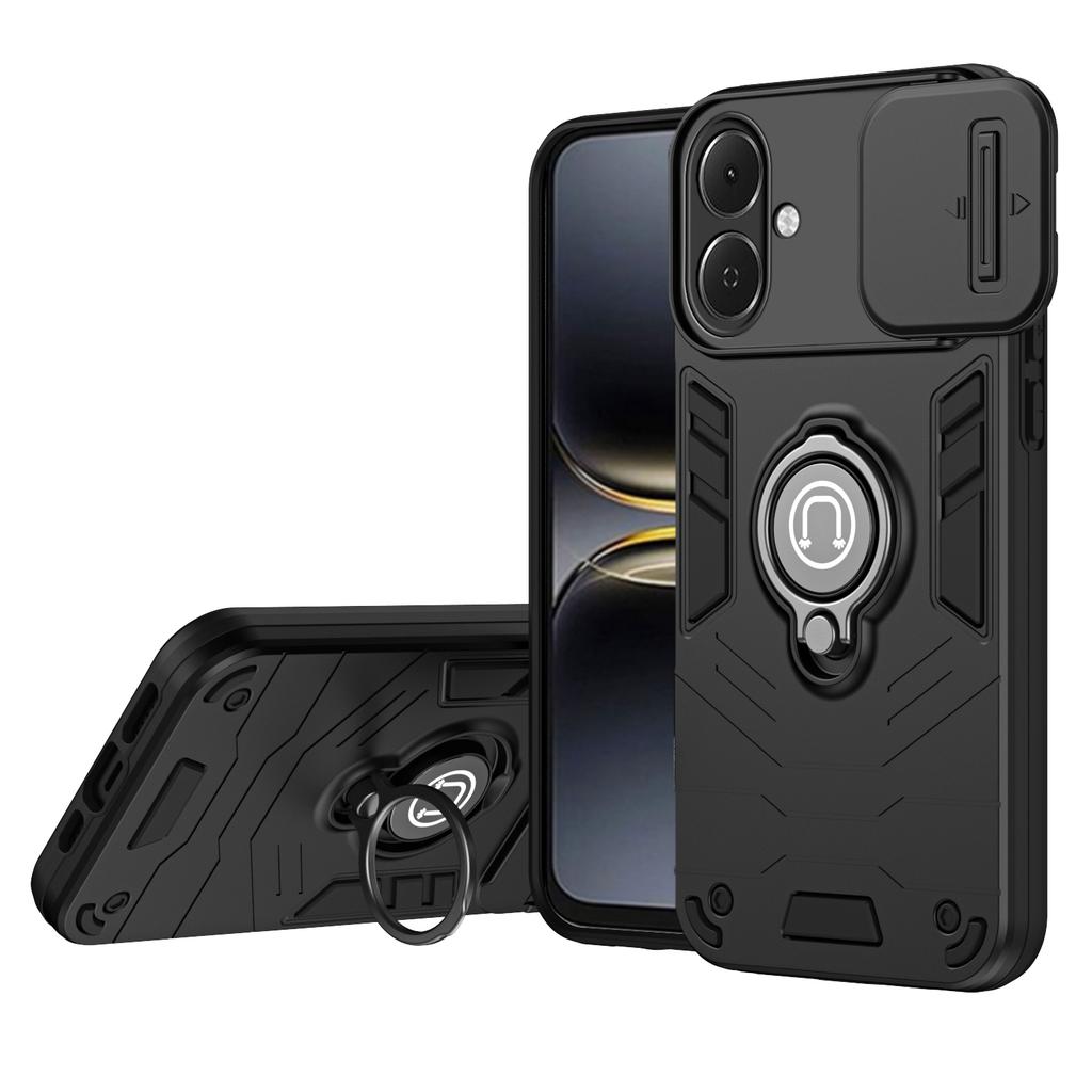 Para Capa TECNO Pop 10 Slide Camshield Suporte PC+TPU Capa de Telefone