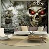 Mysterious Pirate Skull Ship Digital Printing Polyester Wall Tapestry Suitable for Use Living Rooms Bedrooms Offices Bars Party
