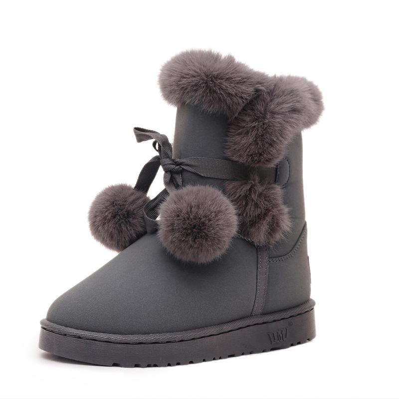Neue Damen-Stiefel aus Samt, dick, warm, Schneestiefel, rutschfest, leicht, Freizeitstiefel