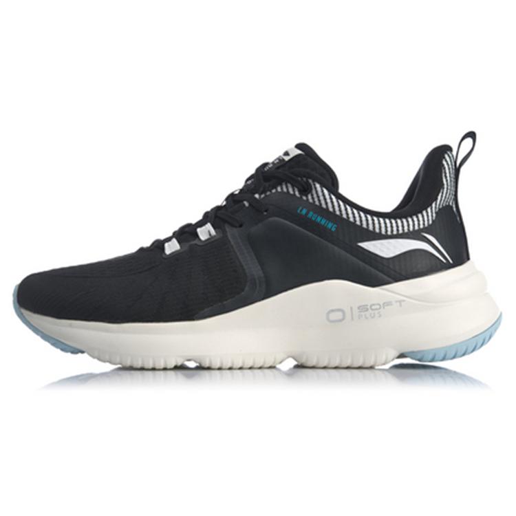 New LiNing SOFT PLUS Low Top Running Shoes Women's Black White ARHQ024-1
