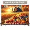 2D Plane 1 Piece of Autumn Rural Harvest Scene Background Fabric Decoration Suitable for Living Room and Bedroom