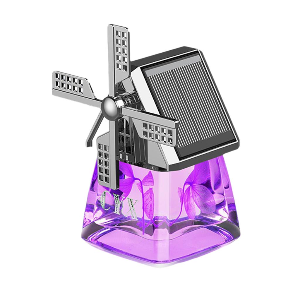 Auto Windmill Solar Car Perfume Air Freshener Aromatherapy Cute Car Energy Rotating Aromatherapy Diffuser Interior Decoration
