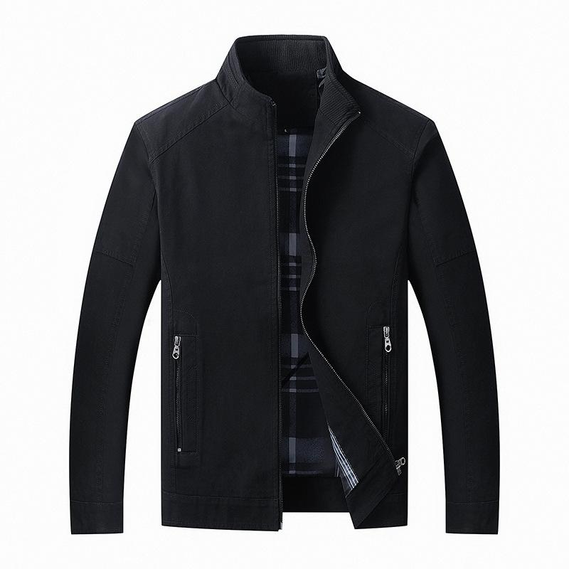 Jackets for Men Spring and Autumn New Men's Casual Korean Style Stand Collar Jackets Autumn Thin Pure Cotton Jacket Tops