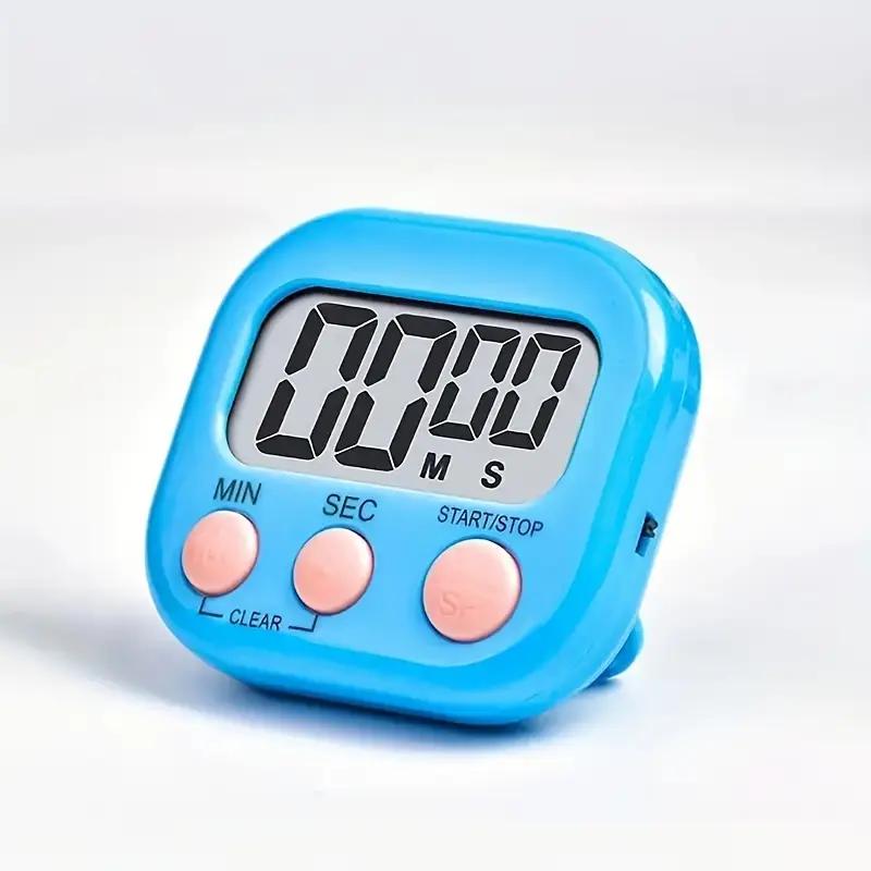 

Multi-Function Electronic Timer, Big LCD Display The Loud/Silent Switch Countdown Timer, In Break Time, Cooking, Gym, Meeting синій
