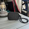 Lightweight Grid Fabric Storage Bag Zipper Closure Card Holder Bag  Outdoor Hiking