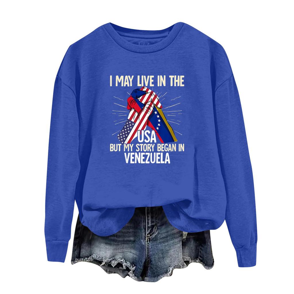 Damen bedruckter lässiger Sport-Kapuzenpullover mit langen Ärmeln und rundem Ausschnitt