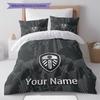 Leeds United Custom Name Pattern Bedding,Quilt Set Quilt Cover Pillowcase Home Birthday Gift(1 * duvet cover + 2 * pillowcase, without core)