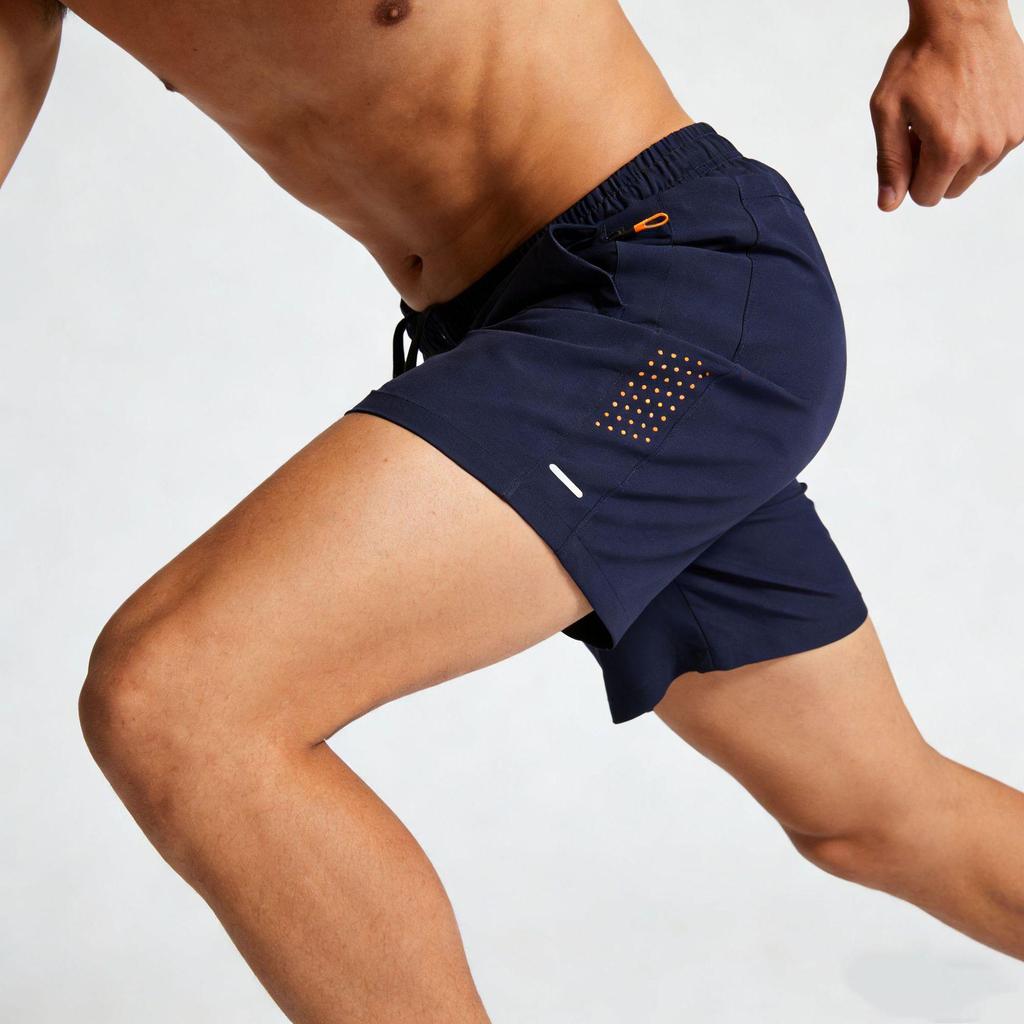 Men's Quick-Dry Breathable Outdoor Beach Shorts - Elastic Waist, Large Size, Casual Five-Point Fitness Pants