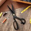 Professional 8-12inch Tailor Scissors Anti-Rust Ergonomic Fabric Scissors Black Durable Sewing Shears Embroidery Work