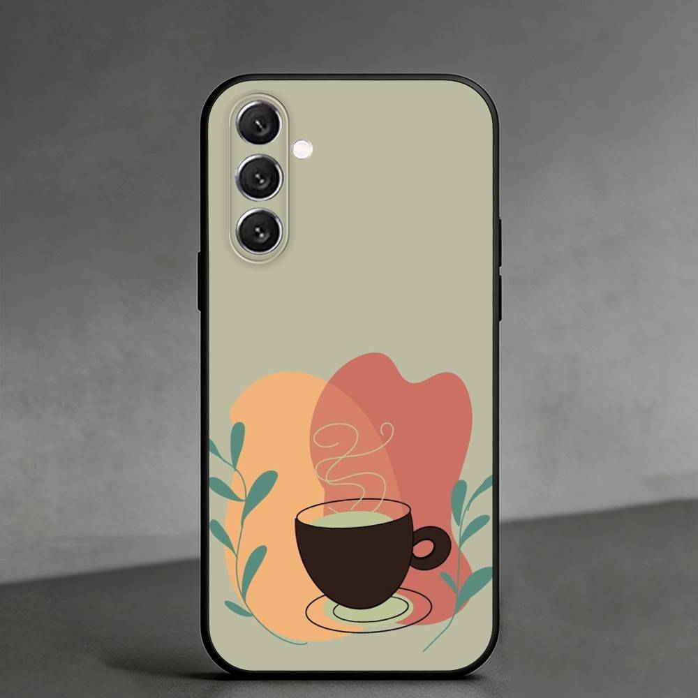 C-coffee Phone Case For Samsung Galaxy A91,80,73,72 ,71,53,52,32 ,31,22,21s,20,Soft Black Case