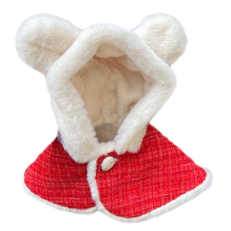Dog Hoodie Christmas Pet Cloak Ears Hooded Bib Cape Christmas Dog Coat With Hood 1