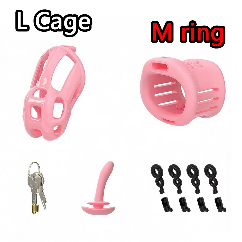 Male Chastity Cage Chastity Lock with Cock Rings for Beginner Sissy Chastity Belt BDSM Abstinence Peins Plug Fetish Sex Toys 18+