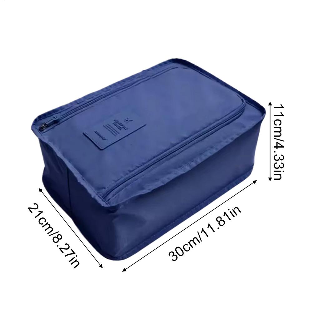 Portable Shoe Travel Bags Multifunction Waterproof Folding Storage High Capacity Shoe Pouch Organizer Convenient Travel Storage синий