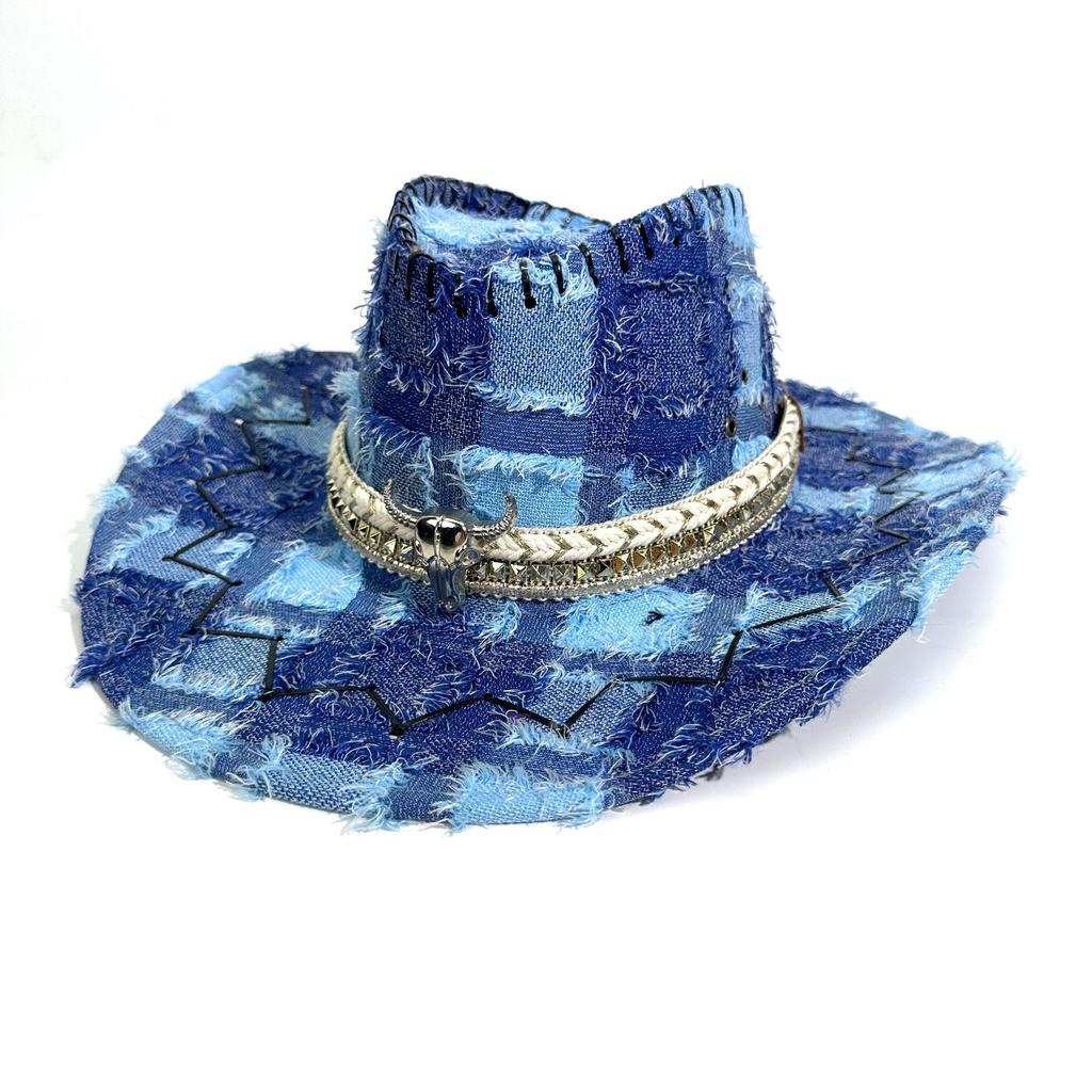 Western Cowboy Hat Women's Tibetan Old Retro Jazz Hat Men's and Women's Outdoor Travel Sunscreen Sunshade Mountaineering Hat