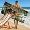 Wild Animals In Jungle Illustration Beach Towel Quick-drying for Travel Outdoor Sports Jogging Beach and Swimming
