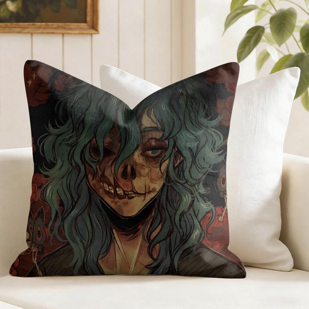 Game SSally Face Cushion Cover Eco Linen Pillow Case DoubleSided Print Breathable Durable Zipper Home Decor Gift