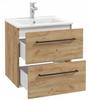 Bathroom Cabinet with Washbasin 50 Cm, Hanging, Craft Oak, Soft-close Pinia