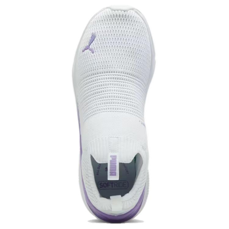 Puma Softride Pro Kaymaz ve Nefes Alabilen Düşük Üst Koşu Ayakkabıları Kadın Beyaz Mor 309982-05