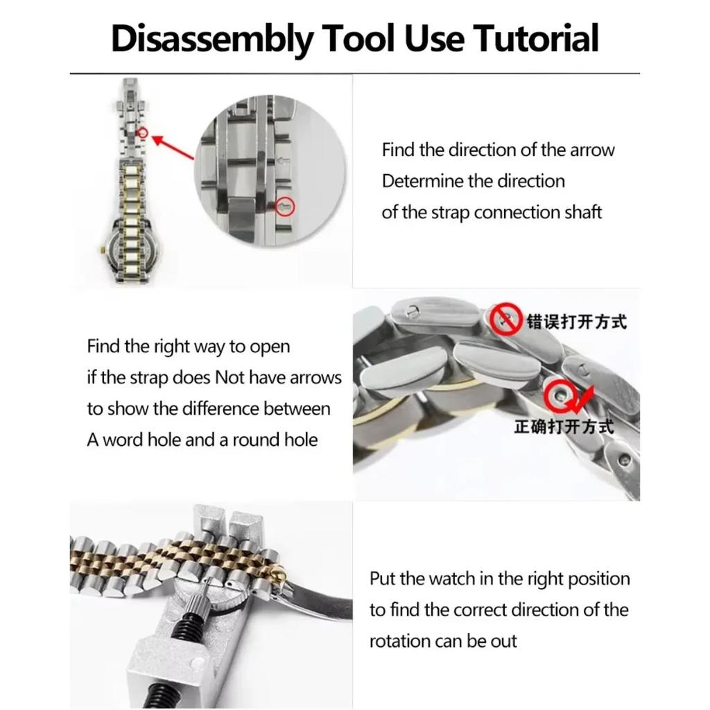 Tool Kit Watch Band Strap Link Pin Remover Repair for Watchmakers with Pack of 3 Extra Pins Replacement Remover Spring Bar Set