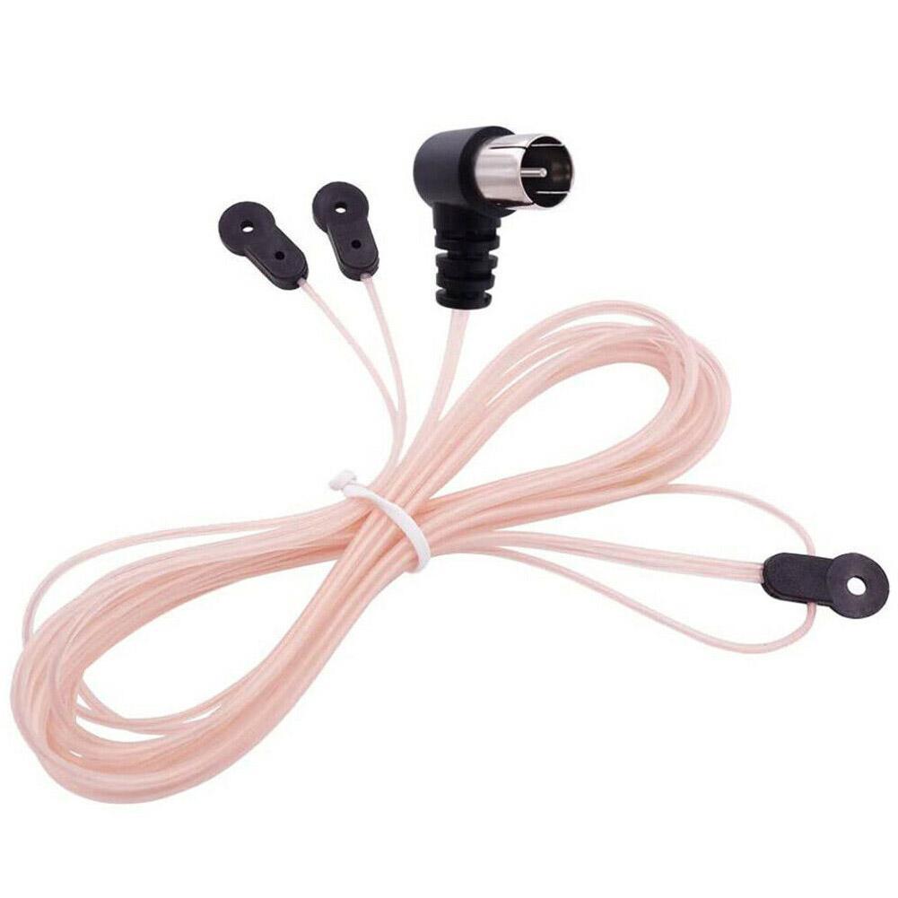 88-108MHz FM Radio Dipole Antenna, 75 Ohm Indoor HD Aerial, PAL To F Female Jack RF Coax Adapter, Solves Weak/Noisy FM Signal