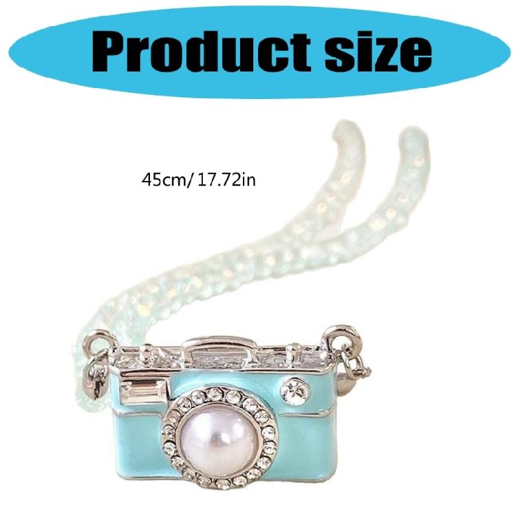 Retro Camera Charm Necklace With Sparkling Crystal Details Collarbone Chain Trendy Jewelry Accessory For Women
