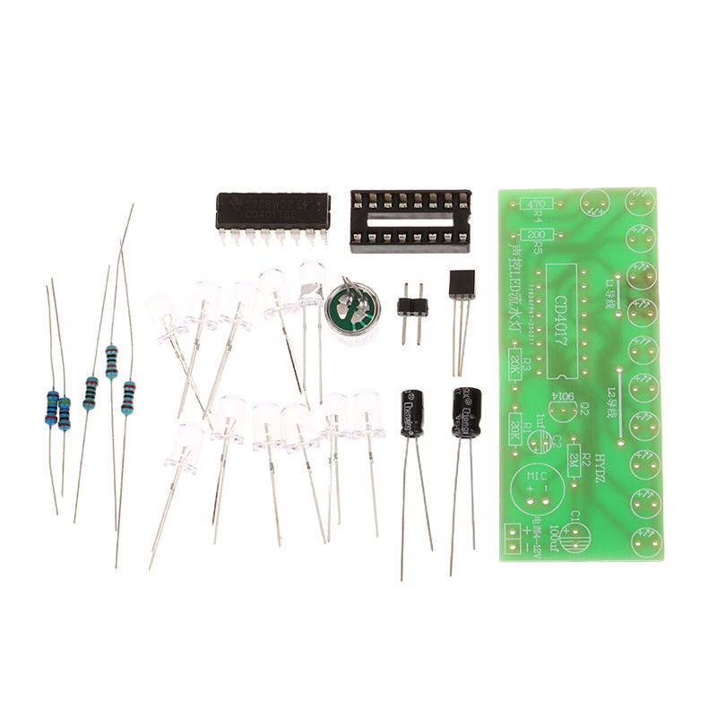 LED světlo na vodu aktivované hlasem Sada CD4017 Modul pro ovládání lucerny DIY Elektronická sada Modul pro výuku fyziky