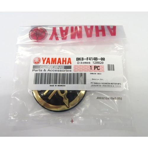 YAMAHA originální ladička Yamaha Logo emblém Nálepka Hliníkový povlak Zlatá černá Průměr 50 mm