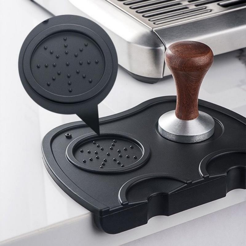 1pcCoffee Tamper Mat Coffee Portafilter Tamper Pad Silicone Non-Slip Heat Insulation Mat Coffee Machine Tool Storage Mat
